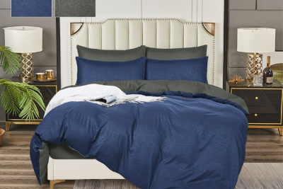 КПБ Полисатин ПСГ-203 синий/графит